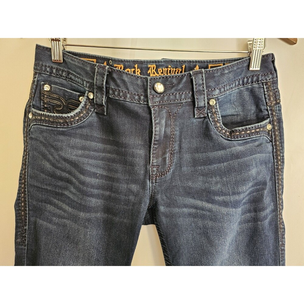 Rock Revival Jeans Women's Blue Denim Zea Skinny Size 29 - Picture 4 of 11